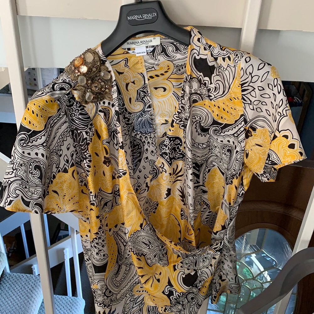 Yellow and black Blouse